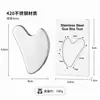 Raspador Gua Sha de Aço Inoxidável 304 Ferramenta de Beleza Facial Bastão Raspador para Massagem nos Olhos Raspador Universal para Massagem Facial em Todo o Corpo