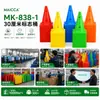 Cono marcador 30cm pie de niño y baloncesto cono de obstáculo para entrenamiento físico con agujeros, cono de helado equipo de entrenamiento de agilidad