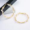 2023 nuevo estilo ins de Corea del Sur temperamento de hada personalidad nicho anillo de perlas aretes exagerados aretes para mujer B718