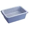 Cesta de Almacenamiento Comercial Grande para Hoteles, Cesta Espesa de Almacenamiento de Alimentos, Colador Cuadrado de Plástico para Cocina, Cesta de Almacenamiento con Drenaje