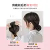 Peluca de pelo real estilo coreano, moño bajo, para mujer, recogido de pelo, bolsa para el pelo, capullo de flor, esponjoso, artefacto, peluca de pelo humano completo