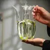 Tetera de Vidrio Transparente Imitación Dinastía Song para Llevar, Tetera para Té Verde, Tetera de Vidrio Resistente al Calor Tetera de Concubina Imperial, Tetera Retro para Hervir Agua, Tetera de Mano de la Dinastía Song