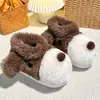 Pantuflas de Felpa de Algodón, de Caña Alta, Cálidas, para Interiores y Hogar, Todo Incluido, Zapatos Peludos, Suelas Gruesas, Se Pueden Usar Afuera, Estilo Pareja, Invierno Hombres