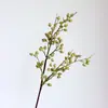 Cuentas de simulación de alta gama bayas rojas ramas largas mini fruta abundante decoración interior sala de estar boda adornos de flores artificiales