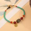 Pulsera de Piedra Natural Estilo Étnico Tibetano Nuevo Retro Simple Personalidad para Hombre y Mujer Serie Cuentas Nepalés Tejida