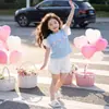 Camisa de Verano de Manga Corta Estilo Coreano para Niñas, Top de Bebé Elegante y Lindo con Diseño de Flor 3D, Conjunto de Dos Piezas Moderno para Niños