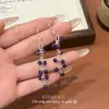 "Los Pendientes de Borla con Cuentas Moradas Retro Zilu Lingfeng Son Únicos y Hermosos, con un Estilo Antiguo y Elegancia de Alta Gama para Mujeres"