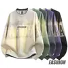 Moletom Masculino Primavera e Outono Novo Estilo Manga Longa Moda Jovem Tendência Marca Multicor Top Gola Redonda Pulôver Moletom Camiseta para Homens