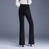Pantalones acampanados elegantes de cintura alta para mujer, nuevos para primavera y otoño 2026, corte ajustado, adelgazantes, sin arrugas, informales de campana.