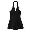 Mono de verano para mujer estilo europeo y americano 2026 con cuello halter anudado 7383