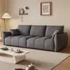 Sofá de Felpa Apto para Gatos para Apartamentos Pequeños, Juego Completo de Lujo Ligero, Sofá Recto Color Crema, Juego Completo de Sofá Pequeño para Sala de Estar de Alquiler, Yuanfeng