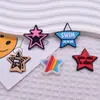 Venda Quente Desenho Animado Estrela Pvc Plano Decorativo Macio Aplique Acessórios de Cabelo Capa de Celular Estrela de Cinco Pontas DIY Acessórios de Joia
