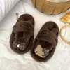 Elegantes Pantuflas Peludas de Corte Bajo 2026 Cómodas Estampado de Leopardo Dibujos Animados Lindas Celebridad de Internet de Moda Hogar Otoño/Invierno Nueva Llegada