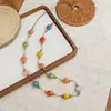 Colar de Coração de Cerâmica Doce Arco-Íris Retro Nicho Verão Dopamina Camadas Colar Fabricante Atacado
