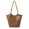 Bolsa Tote de Gran Capacidad para Mujer 2025 Nueva Bolsa Cubo Versátil de Moda de un Solo Hombro Bolsa para Suegra Bolso Sencillo para Mujer