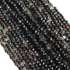 Cuentas redondas facetadas de ágata rayada negro natural 7A accesorios para pulsera DIY semi-terminados directo de fábrica