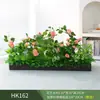 Paisagismo com Plantas Verdes Simulação Floreira Divisória de Piso Arte Floral de Chão Paisagem de Plantas Combinação de Floreira Flor Artificial em Vaso Bonsai Decoração