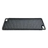 Placa de Parrilla Doble Cara para Exteriores, Placa Gruesa para Barbacoa, Placa Rayada de Hierro Fundido sin Recubrimiento, Placa de Parrilla Multifuncional para Estufa de Gas para Filetes