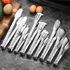 Acero Inoxidable 304 Pinzas para Alimentos Completamente de Acero Pinzas para Barbacoa Pinzas para Pan Pinzas para Barbacoa Pinzas para Alimentos de Cocina de Restaurante Pinzas para Filetes