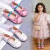 Zapatos Infantiles Redondos Antideslizantes Resistentes al Desgaste de Moda Elegantes 2026 Nuevo Estilo Zapatos de Princesa para Niñas Zapatos de Piel Suela Suave