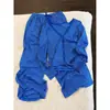 Pijama estilo coreano, clareador de pele, listrado azul para mulheres, nova coleção outono 2026, conjunto confortável de loungewear com mangas compridas e calças compridas, adequado para usar fora