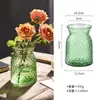 Jarrón de cristal en forma de cono, estilo ins nórdico, jarrón transparente grande y simple para bambú hidropónico, decoración de arreglo floral de escritorio y sala de estar