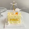 Decoración para Pastel del Festival de Mediados de Otoño 2025 Velas de Conejito Adornos Conejo de Jade Lunar Decoración con Cinta de Lazo Enchufe