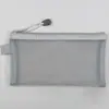 Estojo Transparente de Malha Simples Multifuncional Grande Capacidade Bolsa de Armazenamento para Material Escolar Estojo Portátil Especial para Provas de Estudante
