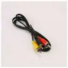 Cable de Video AV para Consola de Juegos de 3m con Cabezal Redondo de 2.5mm, Conexión Uno a Dos por Color para Proyección en TV, Cable de Carga para Puerto Android Puerto C