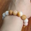 Pulsera de jade amarillo de Xinjiang, jade dorado, 14 mm, cuentas redondas prensadas de polvo sintético, fabricante de pulseras, cuentas de piedra simples, pulsera de calcedonia
