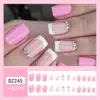 Puntas de Uñas Francesas Postizas Blancas, Piezas de Uñas para Arte de Uñas, Uñas Postizas Francesas con Borde Blanco de Estilo Europeo y Americano, Uñas con Pedrería de Venta Caliente para Uñas Portátiles