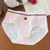 Liquidação 9712 Cofre "Maçã" de Menina Doce Roupa Íntima Feminina Classe A Calcinhas Femininas Feitas de Algodão de Xinjiang, Algodão Puro, Comprimento Estendido.