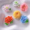Accesorios de resina de dibujos animados para bricolaje simulación peonía loto pequeñas flores margarita pegamento crema horquilla colgante para funda de teléfono móvil