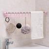 Porta-Toalhas de Banheiro Sem Furos, Sem Marcas, Porta-Toalhas de Banho Ajustável, Porta-Gancho Adesivo Forte para Cantos de Parede, Armazenamento Sem Pregos