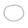 Pulseira Cubana Simples de Aço Inoxidável Banhada a Ouro 14K Pulseira de Gravação Novo Produto Transfronteiriço Atacado