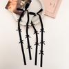 Estilo Hada Pinza para el Cabello de Cinta con Lazo Pequeño Pinza Lateral de Cinta de Ballet Pinza Larga para el Cabello con Lazo Dulce Elegante Accesorios para el Cabello