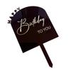 Cross-border ins estilo feliz aniversário ohbaby bronzeamento bronzeamento bolo acrílico plug-in suprimentos do partido pacote de bolo