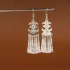 Pendientes de Pavo Real para Minorías Étnicas, Regalos Retro de Plata Miao Estilo Étnico, Accesorios de Pendientes Vintage de Imitación Plata
