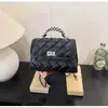 Bolso bandolera para mujer 2026 Primavera/Verano nuevo bolso de mano pequeño estilo Chanel bolso cuadrado pequeño moderno patrón de diamantes cadena bandolera individual bolso cruzado de moda