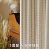 Nuevo Estilo Cuerda de Cáñamo Tejida Dopamina Raya Geométrica Simple Mezcla de Poliéster y Algodón Cortinas Semioscuras Shaoxing Keqiao Cortinas