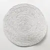 Manteles redondos tejidos, tapetes de plástico PP termoaislantes, posavasos y tapetes para cuencos de estilo simple, tapetes decorativos impermeables para mesas de comedor del hogar