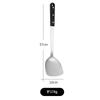 Utensilios de Cocina al por Mayor: Espátula de Cocina Doméstica Negra de Tres Puntas con Perla, Cuchara para Gachas de Acero Inoxidable, Cuchara Coladora, Espátula Coladora, Venta al por Mayor por Fabricante