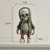 Figura de calavera de Halloween transfronteriza, adornos de resina, festival de fantasmas alienígenas, dibujos animados, fiesta, decoración de escritorio y jardín.
