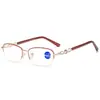 Tendencia de moda 2024 gafas de lectura para mujer gafas HD vintage literarias fabricantes al por mayor gafas de metal para personas mayores
