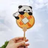 Panda de Frutas Papel de Abanico Caligráfico Creativo Atracción Turística Estilo Antiguo Fotografía Tendencia Nacional Abanico Souvenir Cultural y Creativo