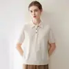 Consinee Hilo 100% Cachemir Suéter de Cachemir de Moda y Elegante con Cuello Polo para Mujer Versátil Prendas Básicas de Punto