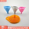 Funil de Silicone Grau Alimentício Cozinha Despejo de Óleo e Separação de Líquidos Funil Telescópico de Silicone Grande, Médio e Pequeno 38g Funil Dobrável de Silicone