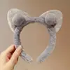 Diadema de felpa de dibujos animados para mujer, nuevo modelo de otoño e invierno 2026, diadema especial para lavarse la cara, soporte craneal alto, pinza para el pelo antideslizante, accesorio para el pelo