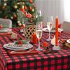 Mantel de Plástico a Cuadros Rojo y Negro Navideño Transfronterizo Mantel a Cuadros Rojo y Blanco Rectangular Mantel Desechable Navideño