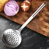 201 Pá Colher Espessada Aço Inoxidável Conjunto de Utensílios de Cozinha Pá Colher para Fritar Pá com Isolamento Térmico Utensílios de Cozinha Concha de Sopa Escorredor Pá de Panela